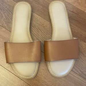 Leather slides